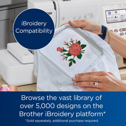 Brother PE570 Embroidery Machine with 135 Built-In Designs, Wireless Connectivity, and Artspira App Integration