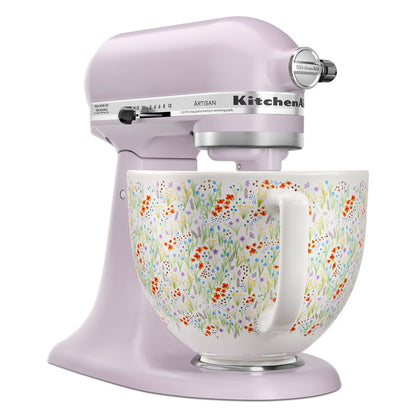 Artisan Series 5-Quart Tilt-Head Stand Mixer, Wildflower with Ceramic Bowl, Flat Beater, Dough Hook, Whip
