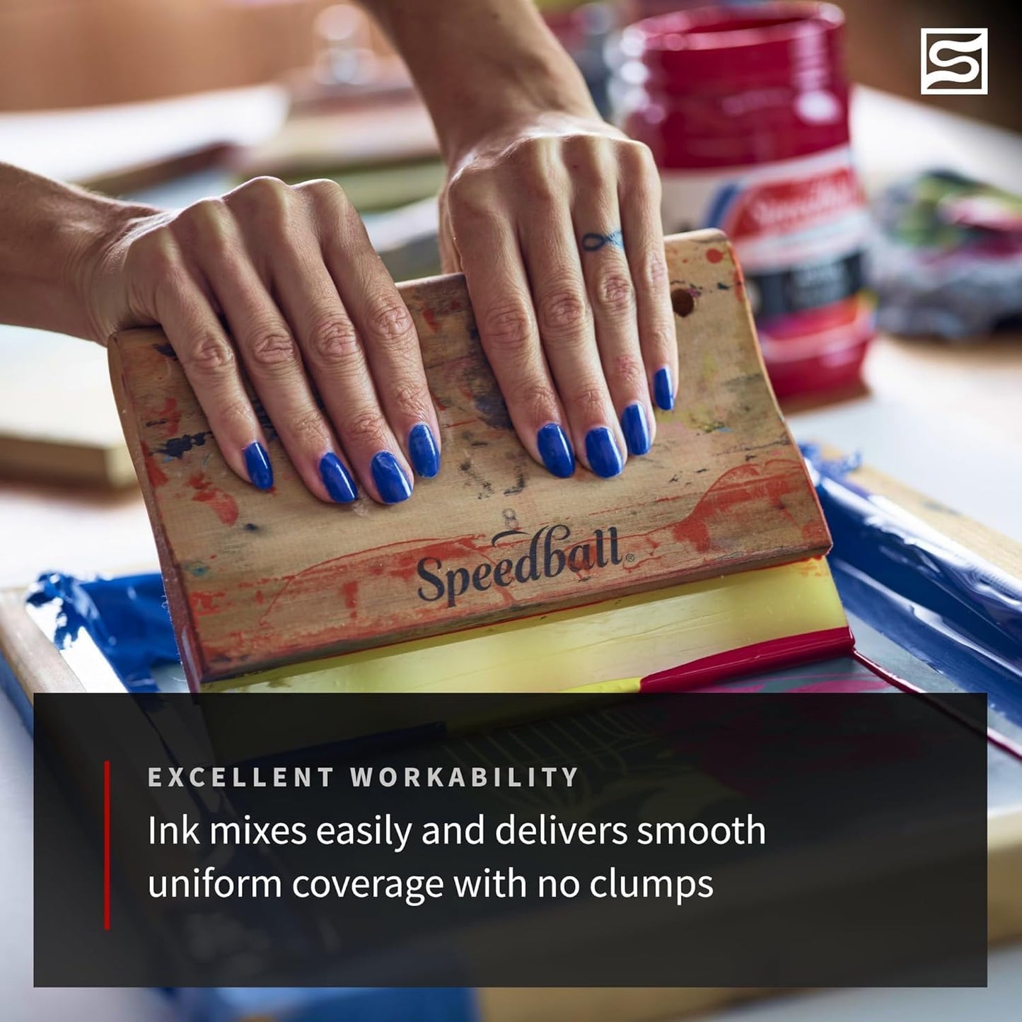 Intermediate Screen Printing Kit - Make Your Own Custom T-Shirt Prints - 2 Fabric Inks, Silk Screen Frame, Drawing Fluid, Squeegee, Instructions - Made in USA