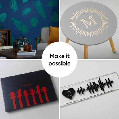 Cricut Value Vinyl Roll, Removable, White, 12 in X 10 Ft, Matte Finish, 1 Count