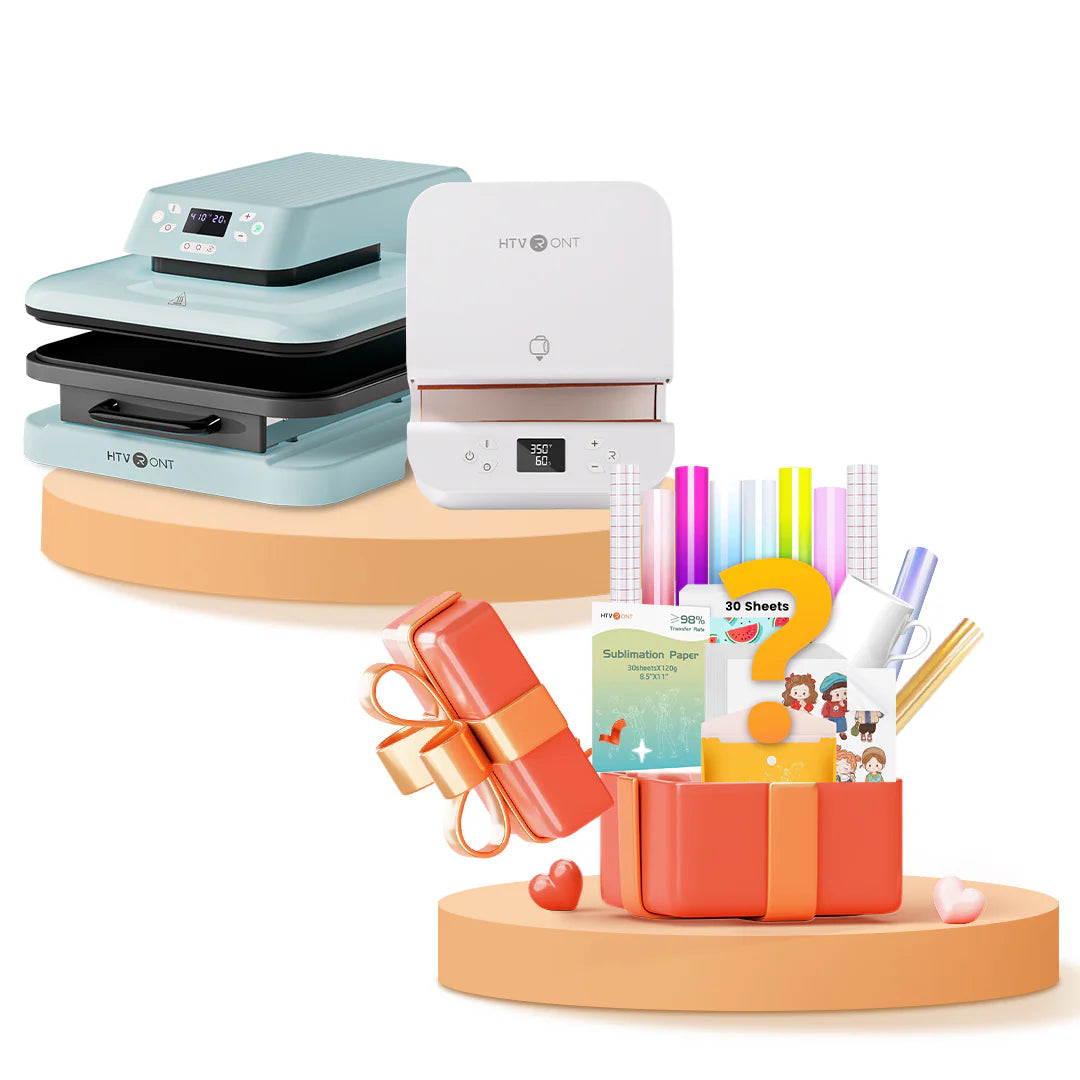 [Easter Machine Bundle]Htvront Auto+Tumbler Heat Press Machine & Free Materials