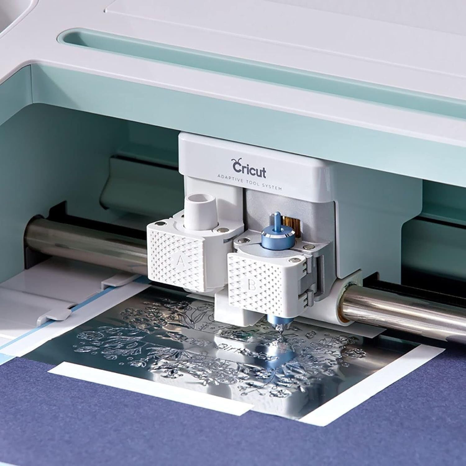 Cricut Foil Transfer Kit - for Cricut Maker & Explore Machines | Includes 12 Foil Transfer Sheets, 3 Cricut Tools in 1 with Interchangeable Tips, Tool Housing & Adhesive Tape