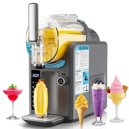 Ice Cream Maker Slushie Machine for Home - 88Oz Slushy Machine Maker No Ice Needed Self Cleaning, Frozen Drink Machine, 5 Preset for Soft Serve Ice Cream, Slushie, Margarita, Frappés, Milkshake