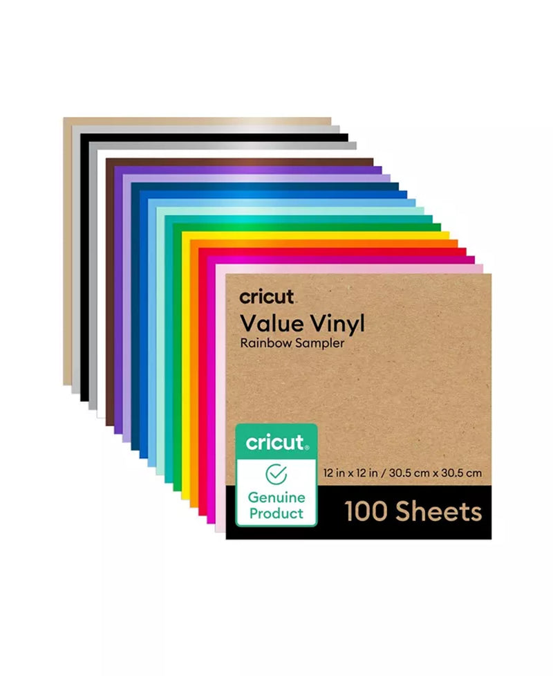 Value Vinyl Sheets, Rainbow Sampler, 12"X12", 100Ct