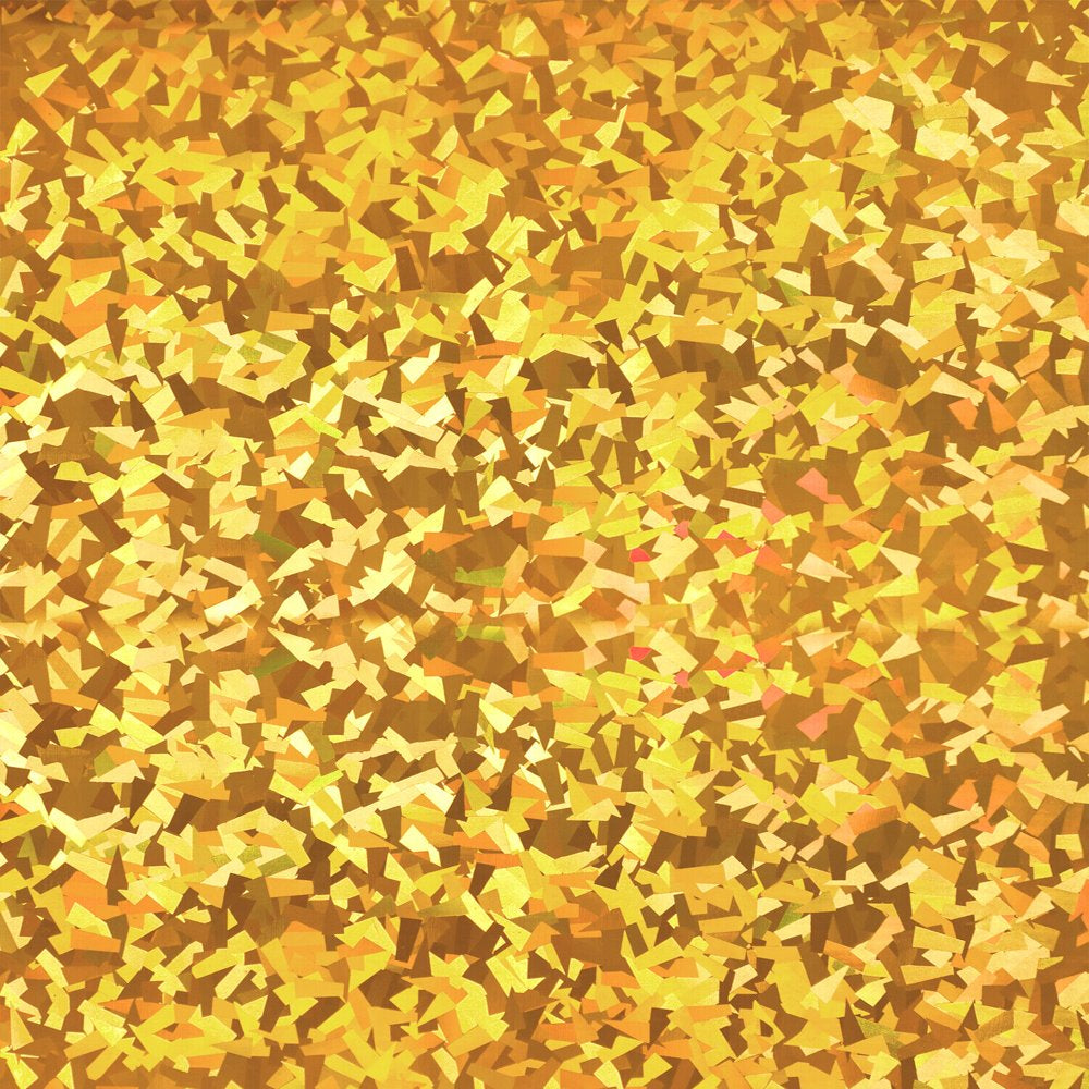 12" X 5 FT Crystal Gold Holographic Heat Transfer Vinyl HTV T-Shirt for Cricut