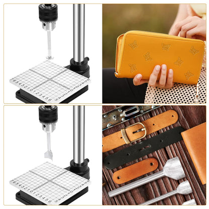 Leather Press Hole Puncher Leather Cutting Machine Hand Punching Machine for DIY Craft Punching Holes Cutting, Forming Pressing,Install Rivets and Snap Buttons