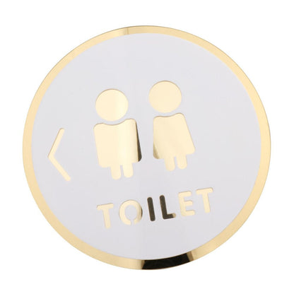 Toilet Door Sign Bathroom Sign Acrylic Pictogram Toilet Symbol Bathroom Door Signage Restroom Sign for Commercial Public Place Store Mall Style C