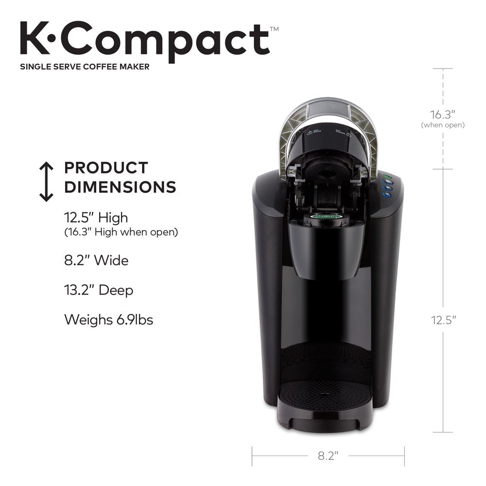 K-Compact Single-Serve K-Cup Pod Coffee Maker, Black