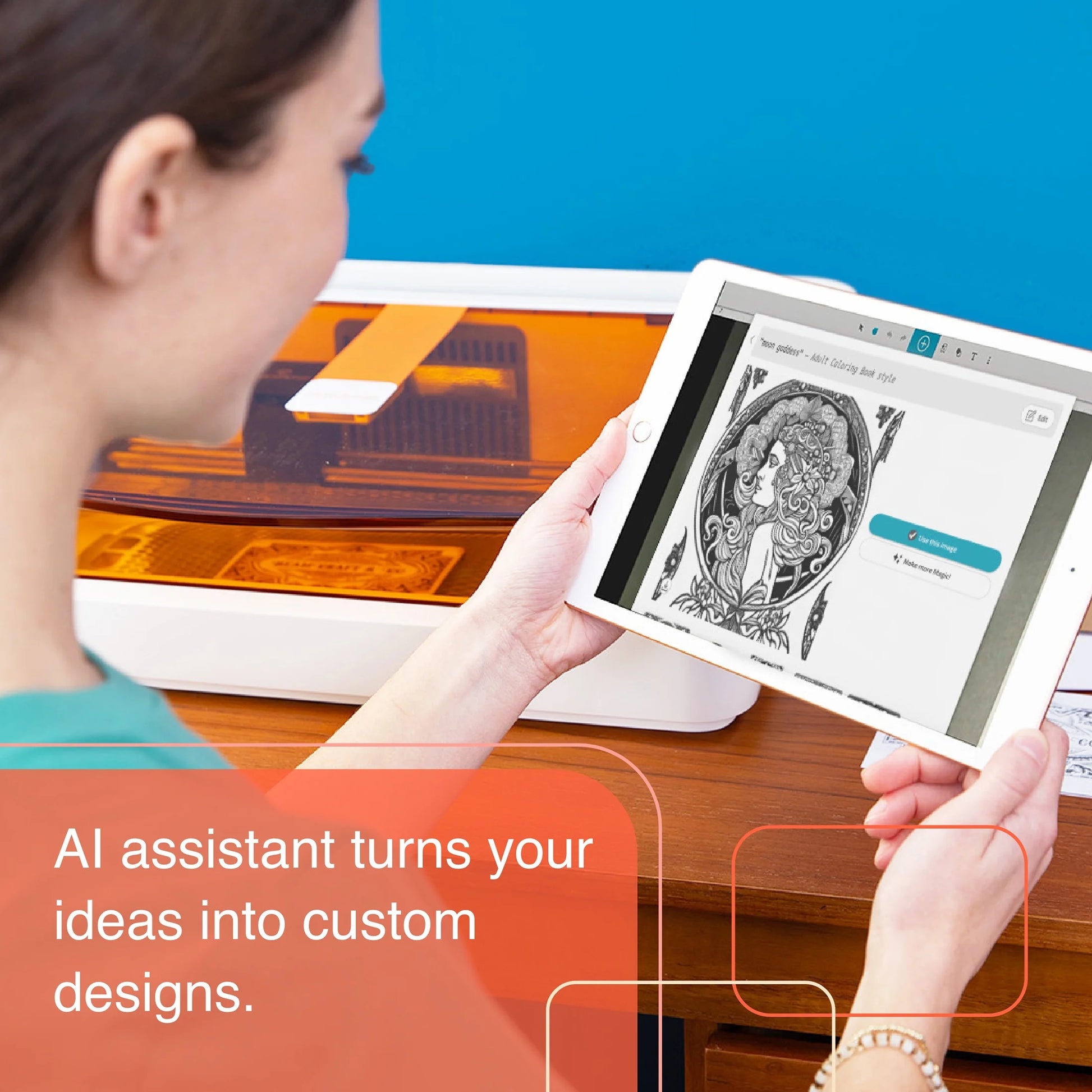 Spark 3D Printer Craft Laser Engraver and Cutter Machine, Compatible with Mac & PC, Works with Wood, Acrylic, Leather