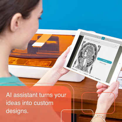 Spark 3D Printer Craft Laser Engraver and Cutter Machine, Compatible with Mac & PC, Works with Wood, Acrylic, Leather