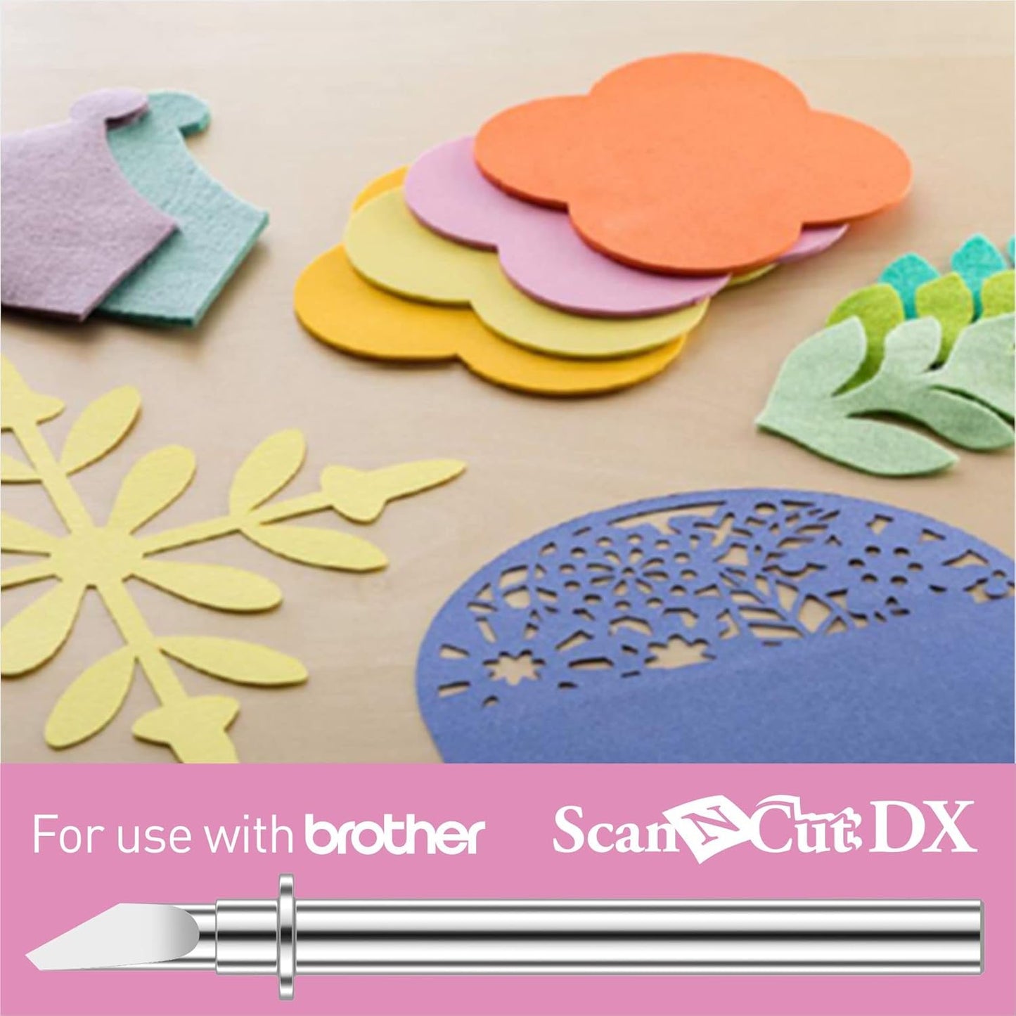 2 Pack Auto Blade CADXBLD1 for Brother Scanncut DX, Using Durable Strength Tungsten Steel Material,Cut Materials 0.1-3Mm 1