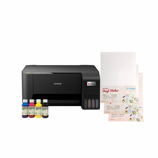 Epson L3210 Pigment Printer Bundle (L3210+ Hansol Pigment Inks + Vinyl Stickers)