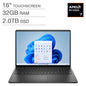 Dell 16" Laptop - AMD Ryzen 7 250 - FHD+ (1920 X 1200) Touchscreen - 32GB RAM - 2TB SSD - Windows 11 Home