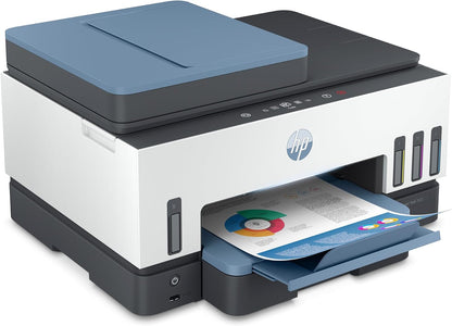 HP Smart Tank 7602 Wireless All-In-One Ink Tank Printer, Scanner, Copier with 2 Years of Ink Included, Best-For-Home Office, Cartridge-Free Refillable, Ai-Enabled (28B98A)
