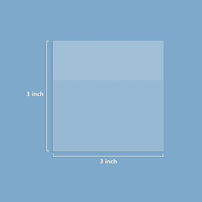 6Pack Transparent Sticky Notes, Clear, 3’’ X 3’’ Translucent, Waterproof See Through, 300 Sheets