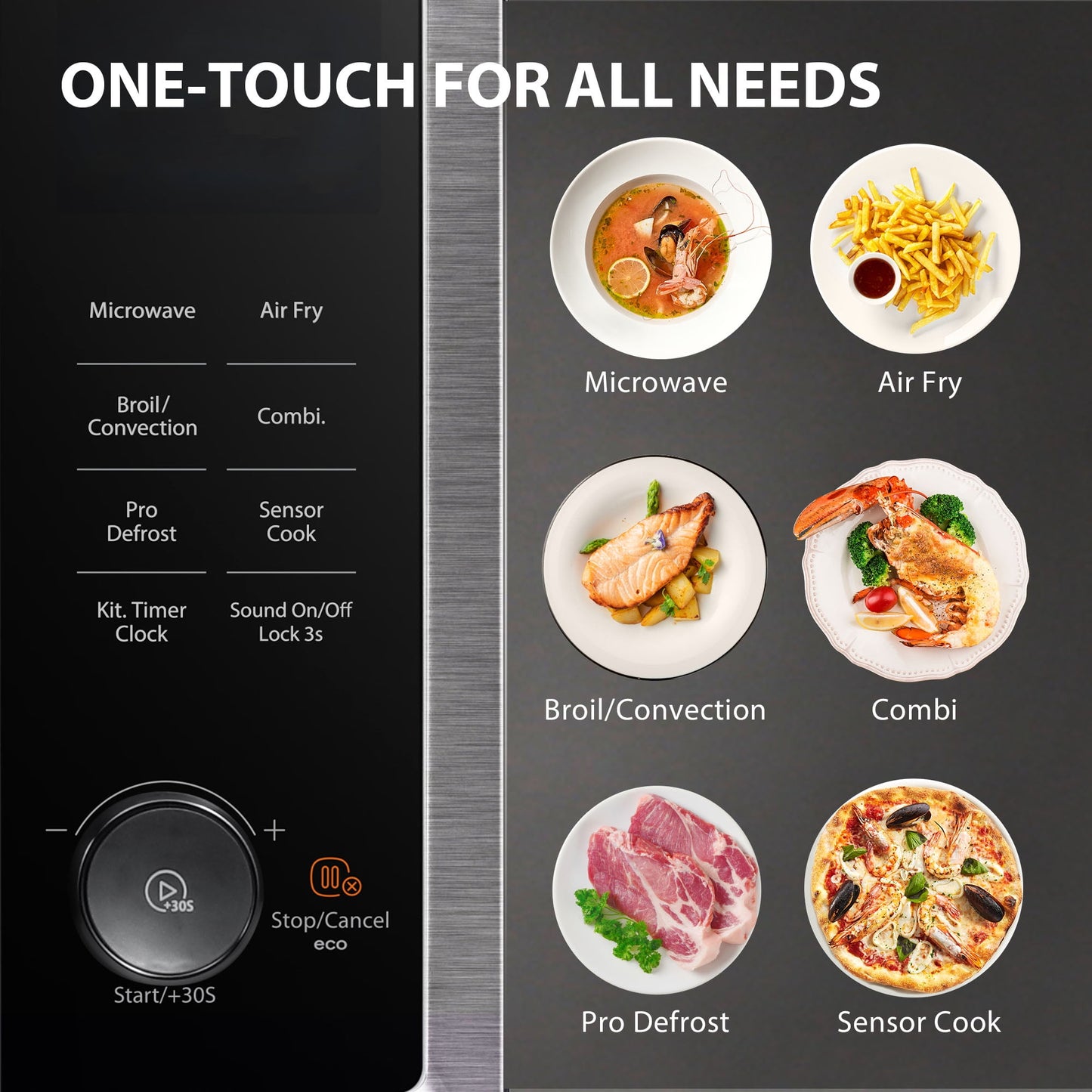 1 Cu Ft Countertop Microwave Ovens in Silver