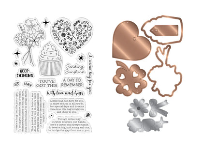 Shaped Hug Token Stamp & Metal Die Set
