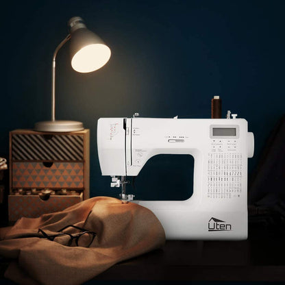 Portable Sewing Machine Computerized Embroidery Sewing Machine with 200 Unique Built-In Stitch and 8 Buttonholes