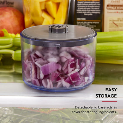 Manual Pull Food Chopper and Processor, Charcoal