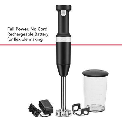 Cordless Variable Speed Hand Blender with Chopper and Whisk Attachment - KHBBV83