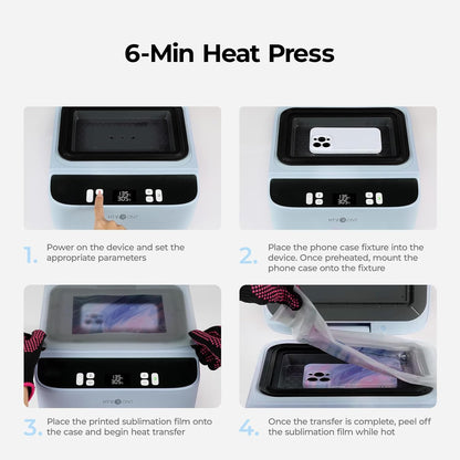 Phone Case Heat Press(Compatible with Iphone) & 52 Pcs Heat Press Accessories