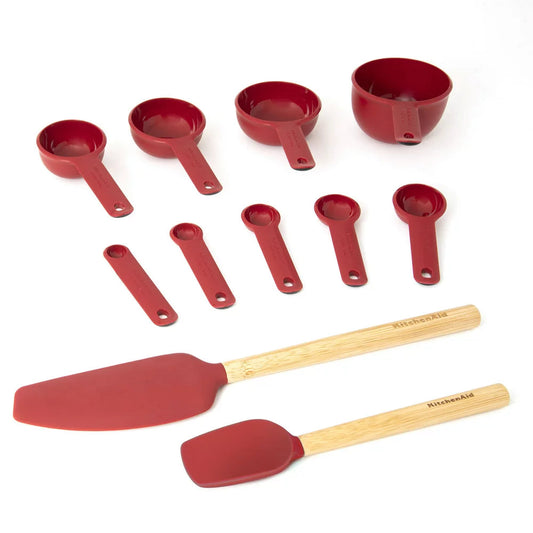 11-Piece Stand Mix and Measure Baking Kit, Red