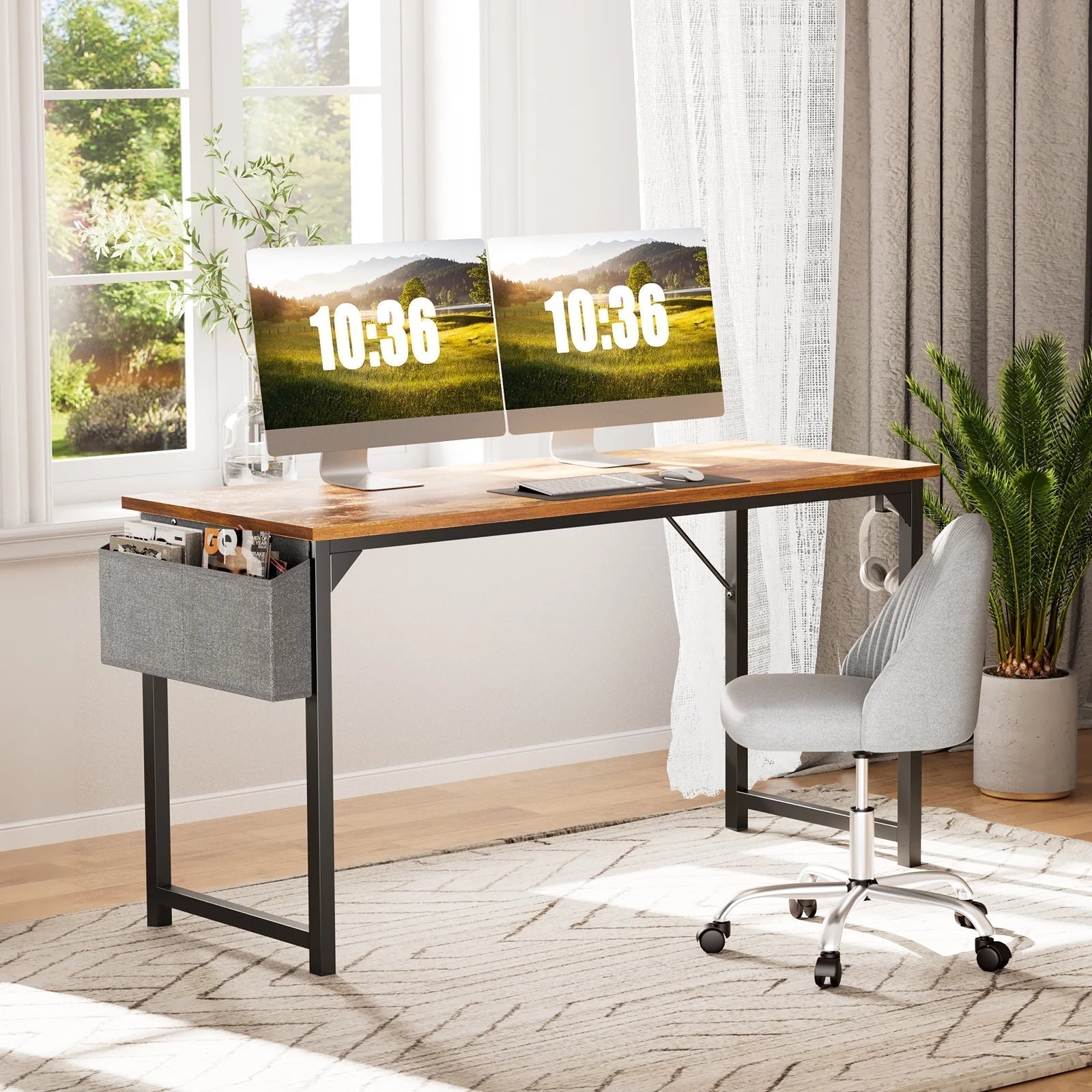 31 Inch Computer Desk Ideal for Small Spaces for Adult, Rustic Brown