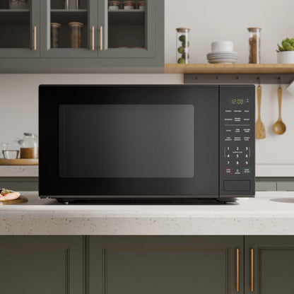 2.2 Cu Ft Countertop Microwave Oven, Black, New