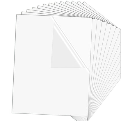 Sublimation Sticker Paper - 20 Pcs 8.5" X 11" Matte Transparent Waterproof Sublimation Stickers （Transparent）