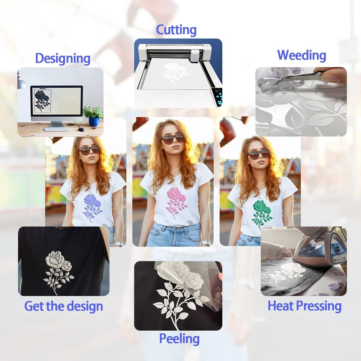 3D Puff Heat Transfer Vinyl Puff HTV 3 Sheets 12"X10" Htv Bundle 3D Puffy HTV Iron on Vinyl for Cricut Heat Transfer Vinyl for T-Shirts Clothes Shirts Bag Pillow Textile Fabric(Red)