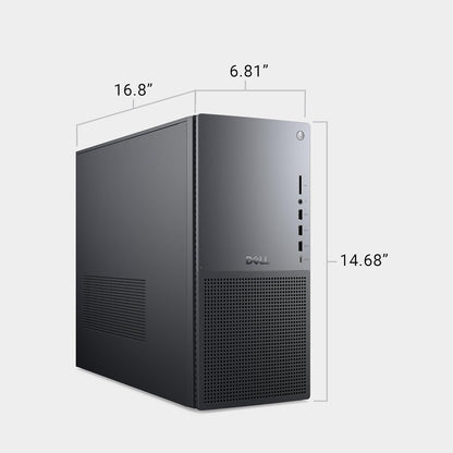 Dell Tower plus Desktop EBT2250 - Intel Core Ultra 9-285 Processor, 32GB DDR5 RAM, 2TB SSD, NVIDIA Geforce RTX 5070 12GB GDDR7, Intel Wi-Fi 7, Windows 11 Home, Onsite Service - Black