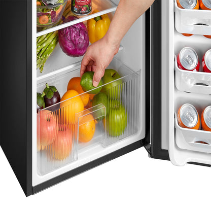 3.2 Cu Ft Two Door Mini Fridge with Freezer, Stainless Steel, E-Star, ARM32D5ASL