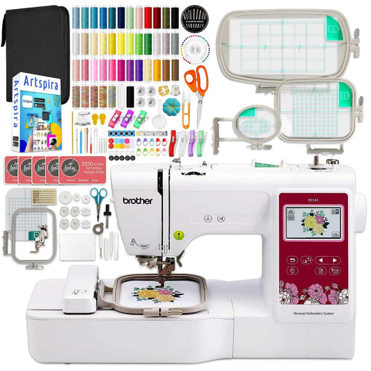 Brother PE545 Embroidery Machine with with Deluxe Hoop Bundle