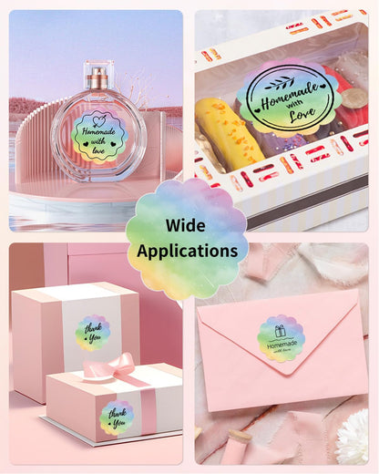 Phomemo Circle Labels for M110/M120/M200/M220, 1.96" X 1.96" (50X50 Mm) Thermal round Gradient Color Labels for Barcode/Logo/Gift/Thank You/Small Business/Home Use, Purple