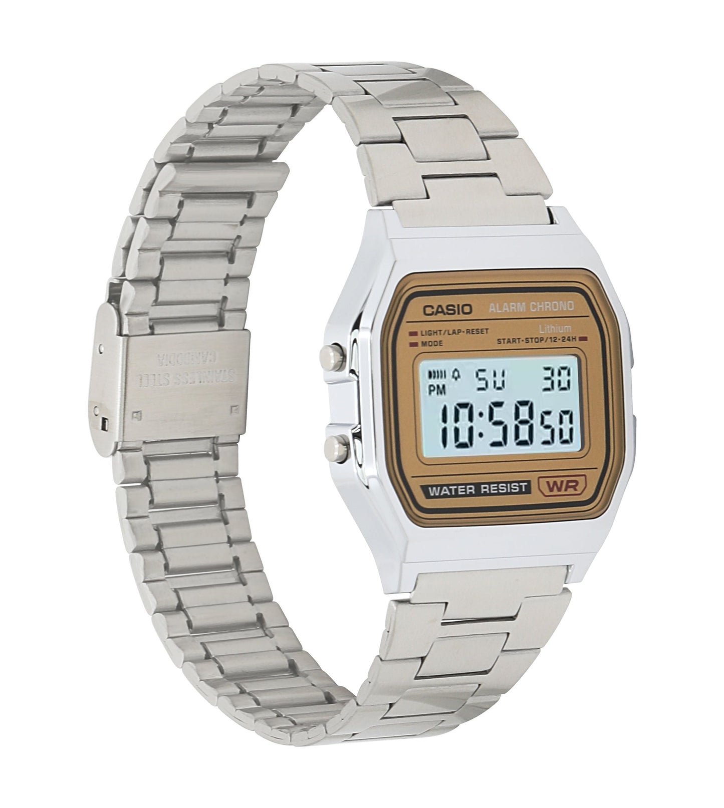 Men'S Classic Digital Watch, Stainless Steel