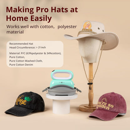 Hat Press Machine &  3D Puff Vinyl Heat Transfer