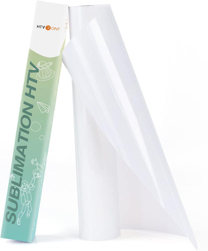 Sublimation Vinyl for Light-Colored Shirts - 12" X 10FT Matte Clear HTV Vinyl for Sublimaion - Wash Durable Clear Dye Sub HTV for Cotton Fabri
