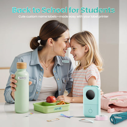 D30 Label Maker Machine, Portable Bluetooth Mini Label Printer, Smartphone Handheld Thermal Sticker Small Labeler Multiple Templates Font Icon Inkless Custom Label for Home Kids School Items