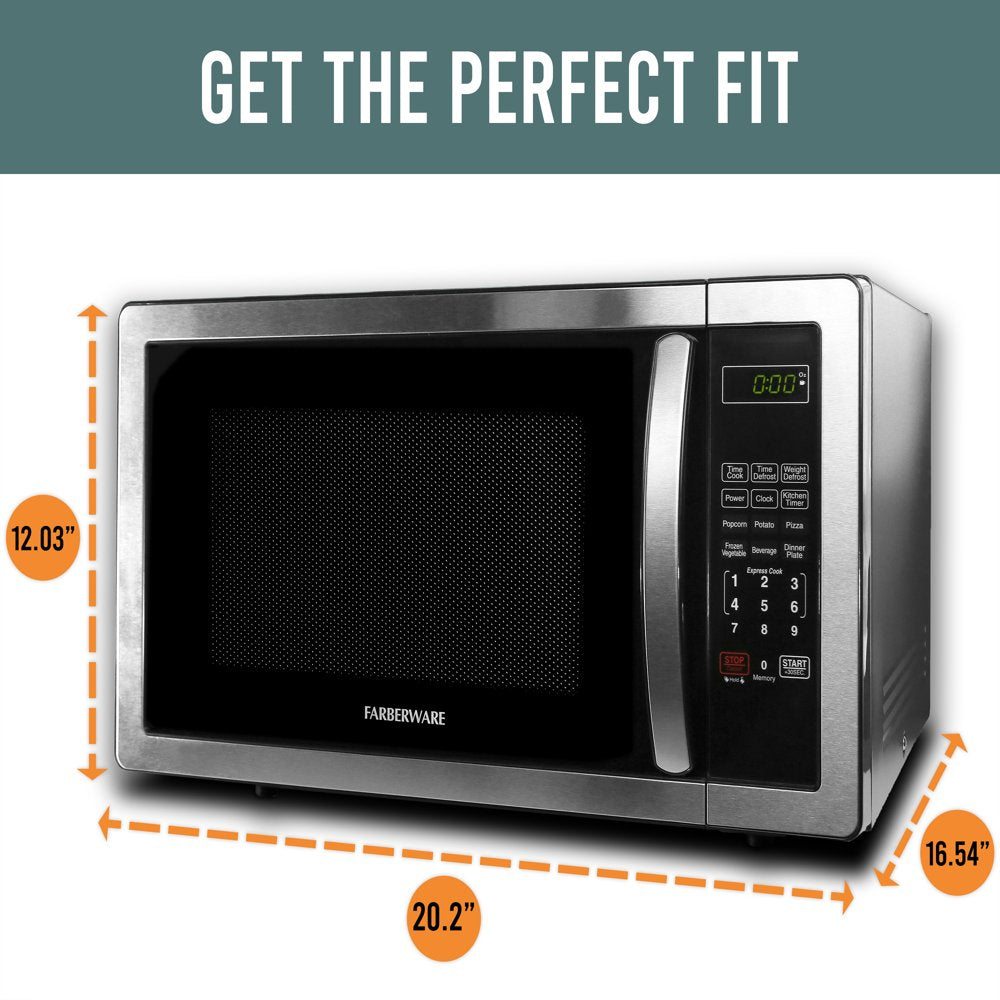 Classic 1.1 Cu. Ft. 1000W Microwave Oven, Stainless Steel