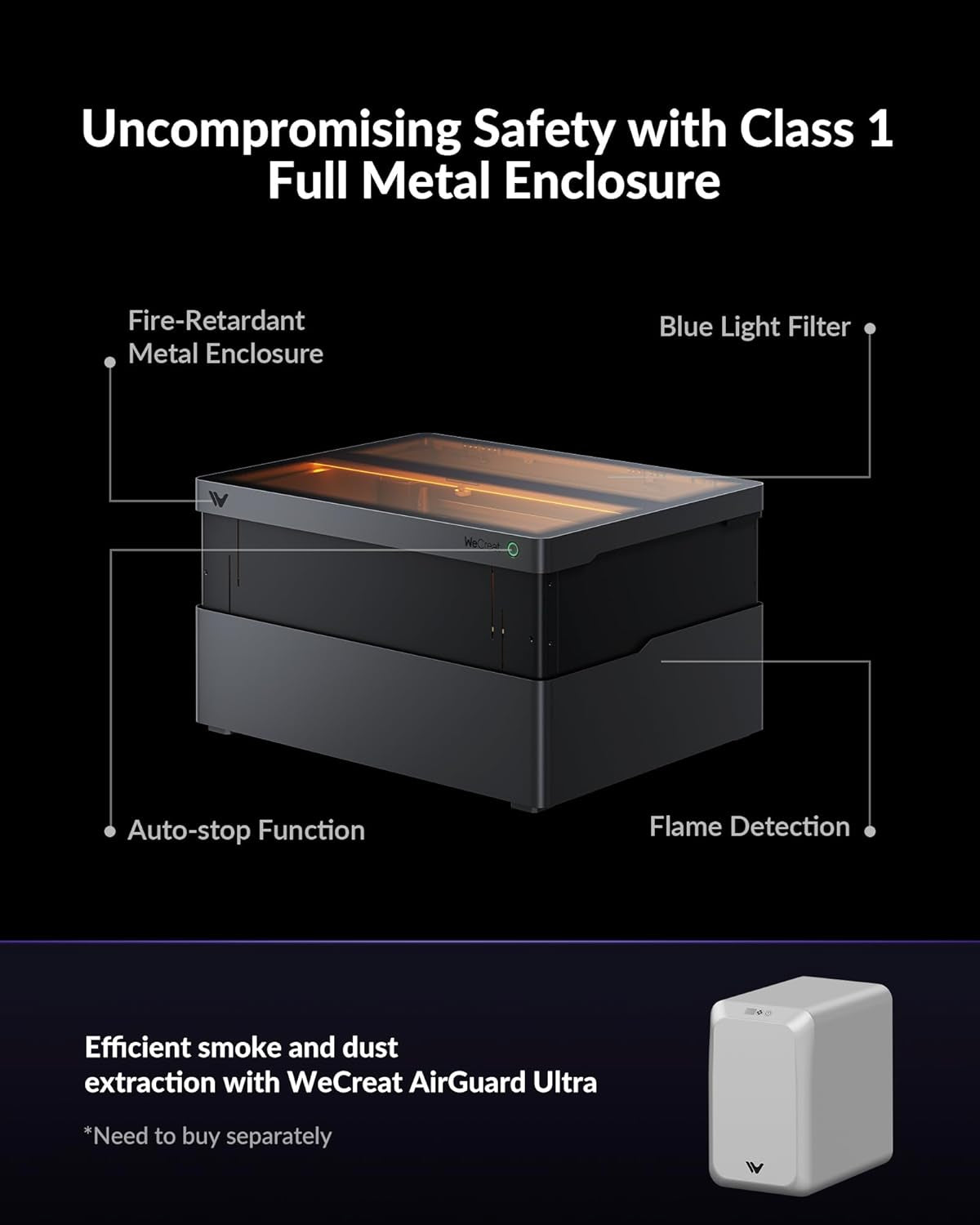 Vision Pro 45W Laser Cutter and Engraver Machine, with 2W IR Laser Module, 137” Auto Conveyor Feeder, Fume Extractor, Full Enclosure Laser Engraver for Jewelry Art Designer Small Business