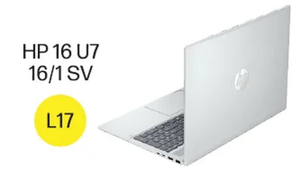 Omnibook 5 16 Inch 2K Touch Laptop AI PC Intel Core Ultra 7 255U 16GB RAM 1TB SSD Glacier Silver