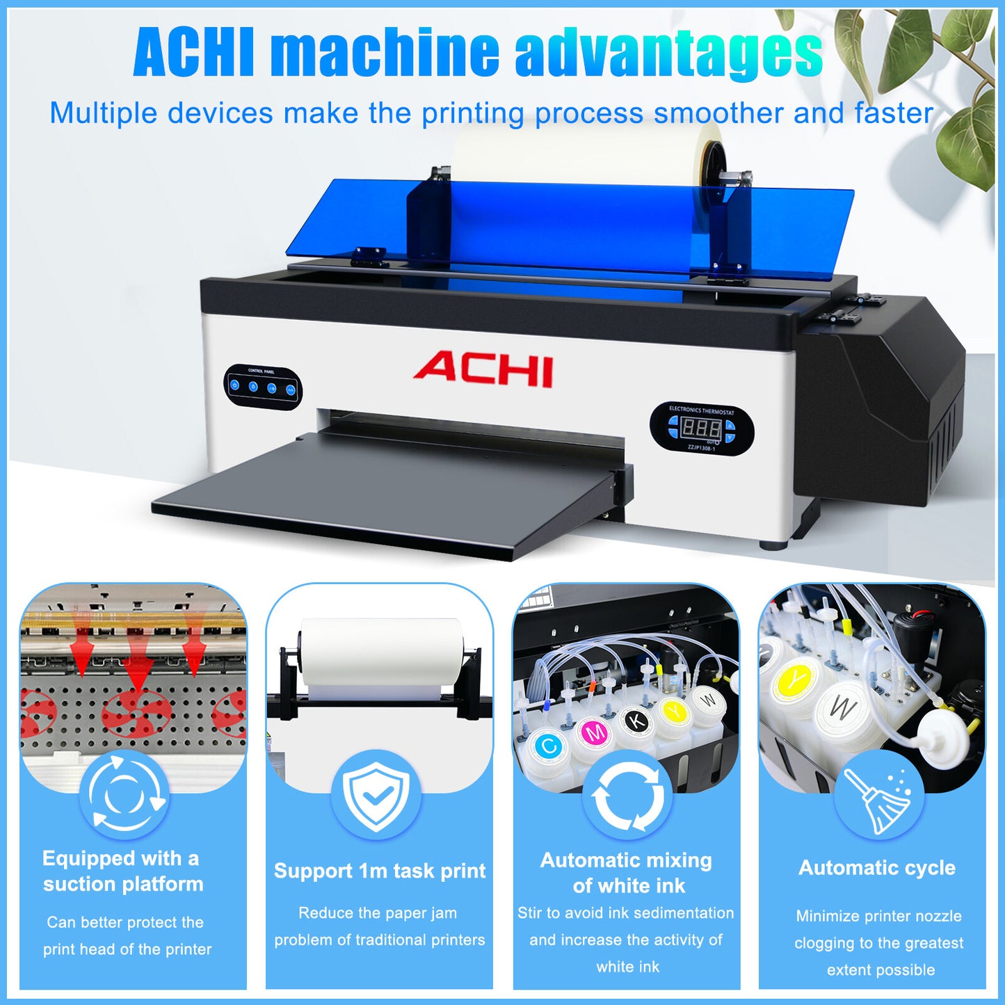 A3 DTF Roll Printer Direct to Film for T-Shirt Epson1390 Head 500Ml DTF INK US