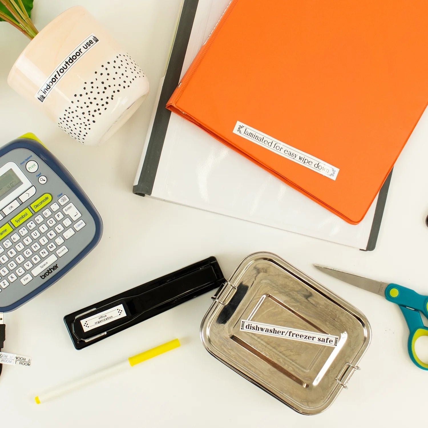 P-Touch PT-D200G Label Maker with Tape, Easy-To-Use Home & Office Labeling Solution