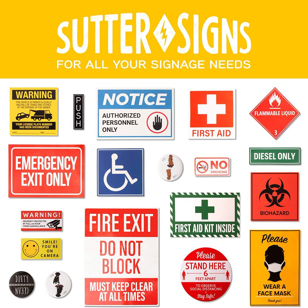 Hand Wash Only Sticker Signs | Workplace Hygiene Reminder for Restaurants, Commercial Kitchens, Hospitals, Clinics, and Medical Facilities (Pack of 2)