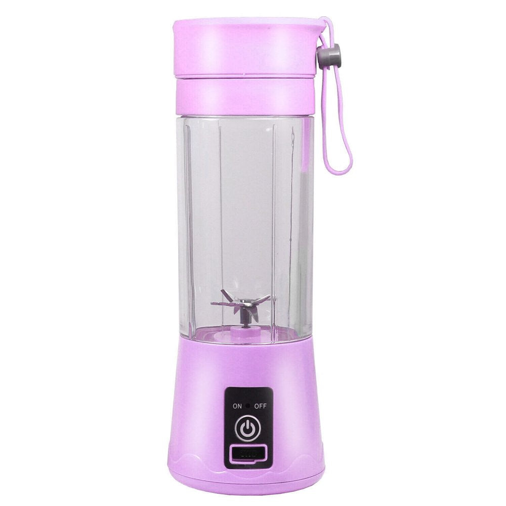 Mini Portable Blender,Smoothies Personal Blender Mini Shakes Juicer Cup USB Rechargeable with 6 Blades,Purple