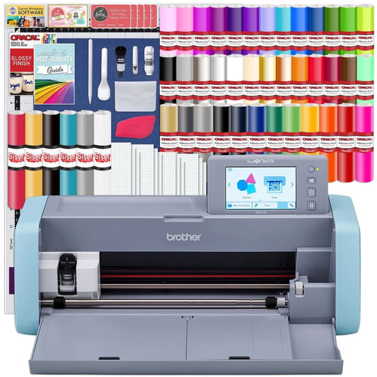 Brother Scanncut Sdx125E Wireless Machine Deluxe Vinyl & HTV Bundle