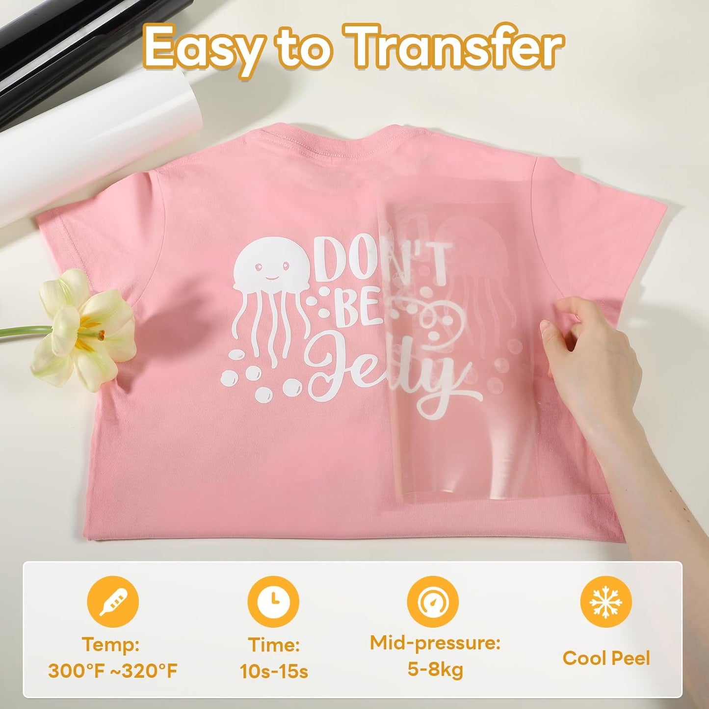 Auto Heat Press 2 & White Heat Transfer Vinyl - 12" X 45FT