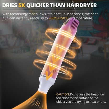 Bubble Removing Tool for Epoxy Resin and Acrylic Art, DIY Glitter Tumblers, Specially-Designed Heat Gun for Making Acrylic Resin Travel Mugs Tumblers to Remove Air Bubbles (Purple, 8.8X1.8")