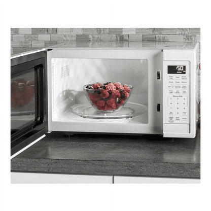 GE® 0.9 Cubic Foot Capacity Countertop Microwave Oven, White, JES1095DMWW