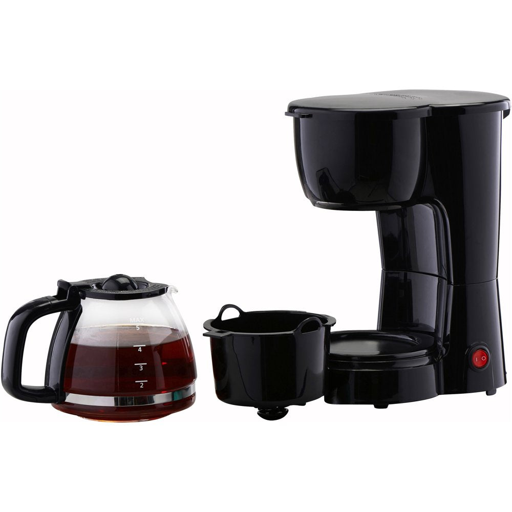 Black 5-Cup Drip Coffee Maker, New